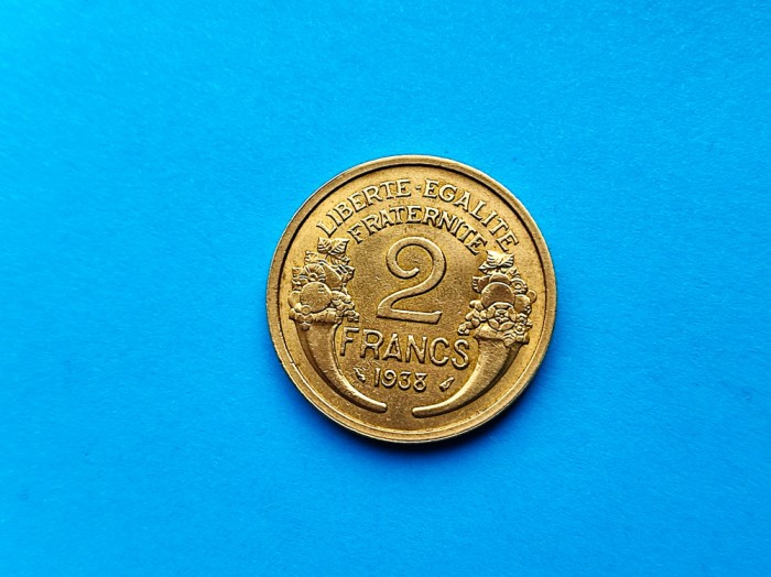 2 Francs 1938 Franta-AUNC-in realitate arata bine!
