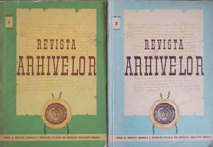 REVISTA ARHIVELOR VOL.1-2-V. ARIMIA SI COLAB.-241241