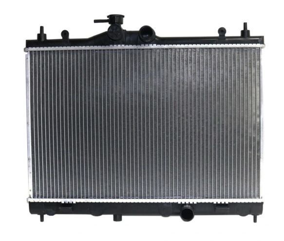 Radiator racire Nissan Tiida, 09.2007-, motor 1.6, 81 kw; 1.8, 93/94 kw, benzina, cutie manuala, cu/fara AC, 598x380x16 mm, aluminiu brazat/plastic,