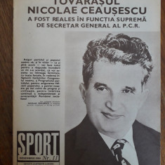 Revista Sport nr. 11 / 1984 / CSP