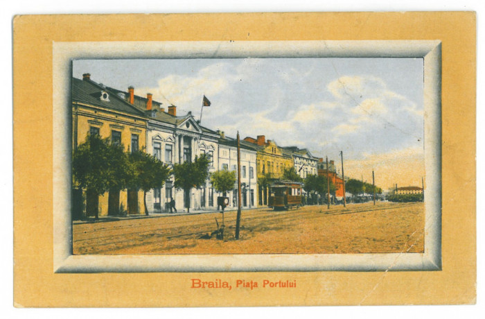 2973 - BRAILA, Market, Tramway, Rama, Romania - old postcard - used - 1911