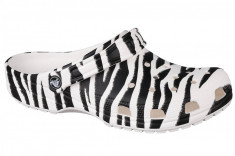 Papuci flip-flop Crocs Classic Animal Print Clog 206676-1DE alb foto