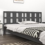 vidaXL Tăblie de pat, gri, 205,5x4x100 cm, lemn masiv de pin