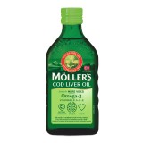 Cod liver oil Omega-3 aroma de mere verzi, 250ml, Moller&#039;s