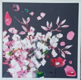 Tablou Mugur Popa - Flori, 60x60 cm, Pictura Originala
