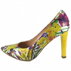 Pantofi dama, din piele naturala, marca Botta, 428-15-05, multicolor 38 foto