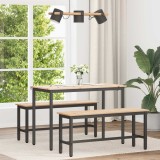 vidaXL Masă de dining natural 110 x 55 x 75 cm Lemn de pin masiv 892785