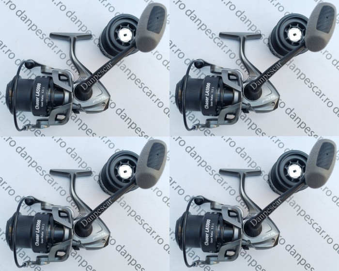 SET 4 Mulinete Feeder si Crap PRO FL CHASER LA5000 tambur Long Cast