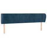 Cumpara ieftin Tablie pat cu aripioare albastru inchis 163x23x78/88 cm catifea