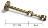 Consola galerie Romana, dubla, deschisa, extensibila, metal, auriu antic, D 20 / 20 mm