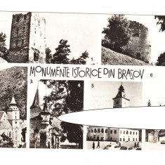 CP Monumente istorice din Brasov, RSR, necirculata, stare foarte buna