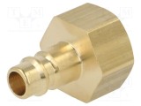 Conector rapid PNEUMAT 0&divide;35bar alamă 35mm Filet G 1/2 1000l/min