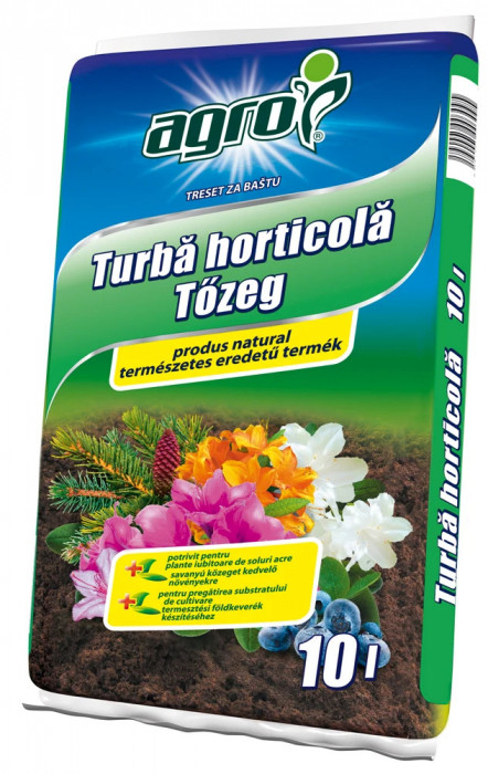 Turba horticola pentru plante de exterior, Agro, 10 L