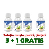 Cumpara ieftin 3+1 GRATIS - insecticid concentrat fără miros pentru muște, purici, căpușe ploșnițe de pat Foval CE 100 ml - Copie