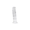 Dildo Transparent Realist Loving Joy 15cm, Ventuza, Vene Relief, TPE, Jucarie Sexuala Adulti
