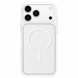 Husa MagSafe pentru Apple iPhone 18 Pro Max / 17 Pro Max, Blueo, Skin Friendly Anti-Drop, Alba Satinata