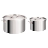 Cumpara ieftin Set oale de supă, 2 piese, 44/24 L, oțel inoxidabil