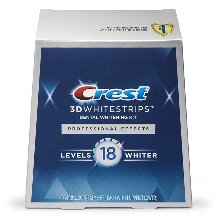 20 Plicuri, Benzi Crest 3D White Professional Effects, 10% concentratie, tratament pentru albirea di