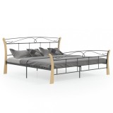 Cumpara ieftin Cadru de pat, negru, 200 x 200 cm, metal