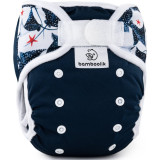 Bamboolik DUO Diaper Cover chiloței de protecție lavabili cu velcro Dark Blue + Ramp Fish