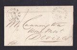 Great Britain 1846 Postal History Rare Pre-Stamp Cover + Content D.924