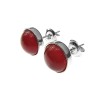 Cercei Argint 925 cu Carneol Natural Fațetat 8mm Glambazaar, Prindere Șurub, Bijuterii Femei
