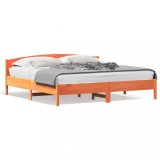 Cumpara ieftin Cadru de pat fara saltea, maro ceruit 200x200 cm lemn masiv pin