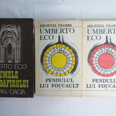 UMBERTO ECO- NUMELE TRANDAFIRULUI+ PENDULUL LUI FOUCAULT, VOL. I+ VOL. II