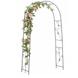 Pergola de gradina pentru plante cataratoare, otel, 114x37x230 cm, verde inchis