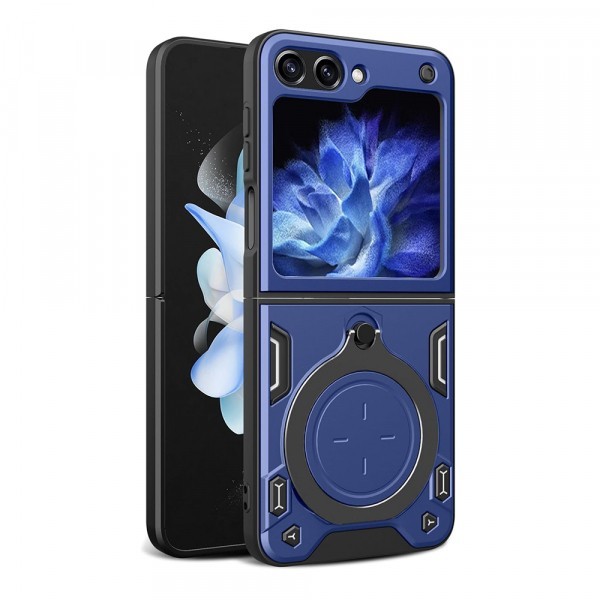 Husa pentru Samsung Galaxy Z Flip5 F731, Techsuit, CamGuard Pro, Albastra