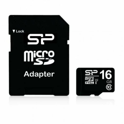 Card memorie micro SDHC cu adaptor 16GB SILICON POWER SP016GBSTH010V10SP foto