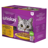 Hrană umedă pentru Pisici, cu Pui, Pasare, Rață și Curcan, 12 x 85g, Whiskas
