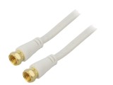 Cablu coaxial Goobay 10m alb 75&Omega; cu mufă dublă 67298