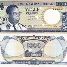 CONGO 1.000 francs 1964 ANULATA UNC!!!