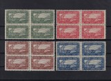 ROMANIA 1906 EXPOZITIA GENERALA SETUL COMPLET DE 4 VIGNETE BL 4 MNH, Nestampilat