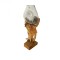 Bol sticla turnat in felie lemn exotic, 3XL