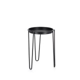 Cumpara ieftin Suport ghiveci flori otel negru Madelyn 28.5x40 cm