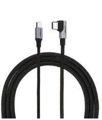 CABLU alimentare si date Ugreen, &quot;US255&quot;, Fast Charging Data Cable pt. smartphone, USB Type-C la USB Type-C 60W/3A Angled 90&Acirc;&deg;, braided, 1m, gri &quot;5012