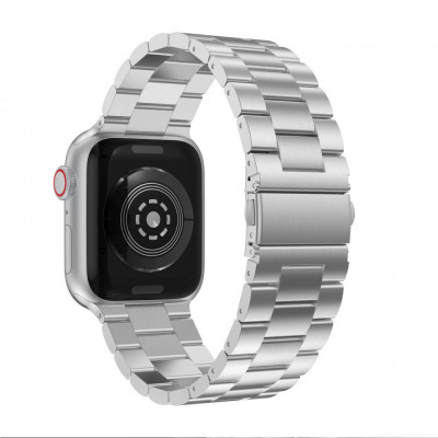 Curea metalica ceas Apple Watch seria 6 5 4 3 2 1 42/44 mm aparat scurtat CADOU foto