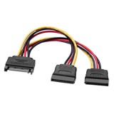 Cablu alimentare s-ata - 2 x SATA, 20cm, multiplicator, prelungitor sata