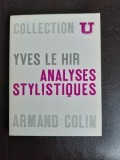 Analyses stylistiques - Yves Le Hir (carte in limba franceza)