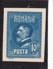 ROMANIA 1926 - a A 60 a ANIVERSARE A REGELUI FERDINAND ESEU val. 10 LEI MNH foto