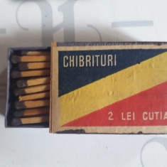 HST Cutie românească interbelică de chibrituri, plină cu chibrituri