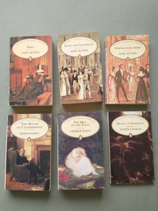 Set 6 vol Jane Austen + Thomas Hardy + George Elliot + Joseph Conrad in engleza
