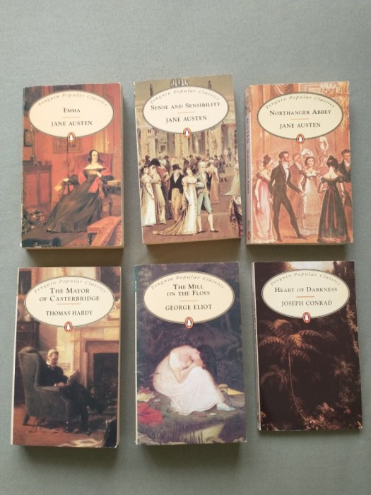 Set 6 vol Jane Austen + Thomas Hardy + George Elliot + Joseph Conrad in engleza