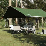 Prelata Camping Impermeabila vidaXL, Verde, 420x440 cm, Multifunctionala, Poliester, Husa Transport Inclusa