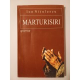Ion Nițulescu - Mărturisiri (dedicație Doina Nițulescu)