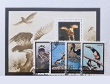 Coreea de Nord (DPR Korea) 1984 Fauna Păsări Rapitoare și Exotice Coliță + Serie 4v Ștampilat Pyong Yang - A90