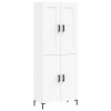 Dulap inalt, alb, 69,5x34x180 cm, lemn compozit