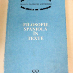 FILOSOFIE SPANIOLA IN TEXTE 1991